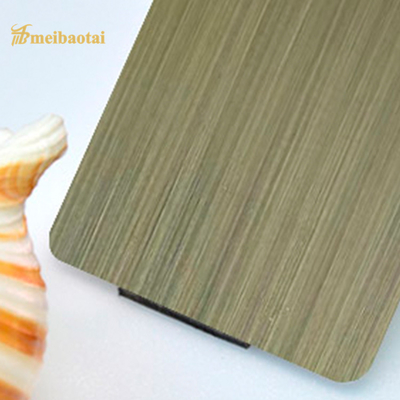 Wooden Pattern 304 Stainless Steel Sheet Brushed Four Feet For Kitchen