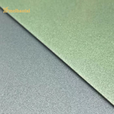 Silver Green Color Sandblasted Stainless Steel Sheet ss304 201 1219x2438mm