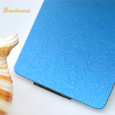 Pink Blue Hairline Stainless Steel Sheet Sandblasted 0.45mm Thickness