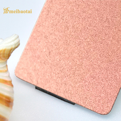 Pink Blue Hairline Stainless Steel Sheet Sandblasted 0.45mm Thickness