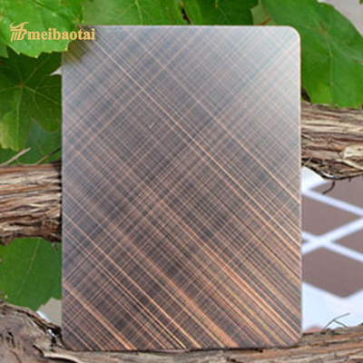 SS304 Aged Color Antique Copper Stainless Steel Plate Decoration Wall