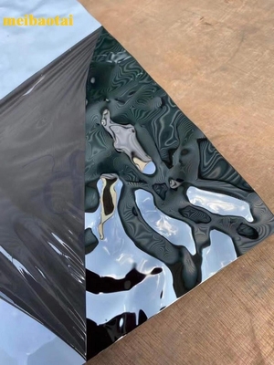 Ss304 201 Rainbow Color Mirror Water Ripple Stainles Steel Sheet Deocration Ceiling