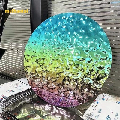Ss304 201 Rainbow Color Mirror Water Ripple Stainles Steel Sheet Deocration Ceiling