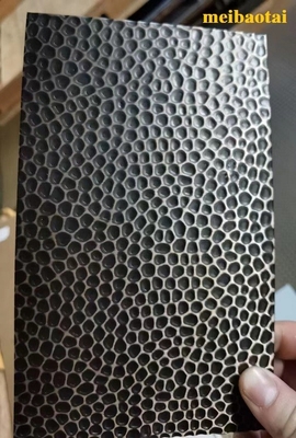 Black  Pvd Color Honeycomb Stamped Stainless Steel Sheet Decoration Wall