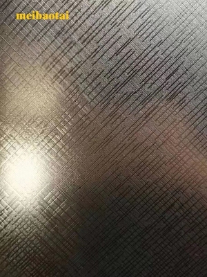 Bronze Color Etched Hariline Brush Stainless Steel Color Sheet Decoration Plate