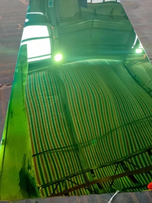Green Mirror Finish Decorative Stainless Steel Sheet 4x8 0.6mm Thickness
