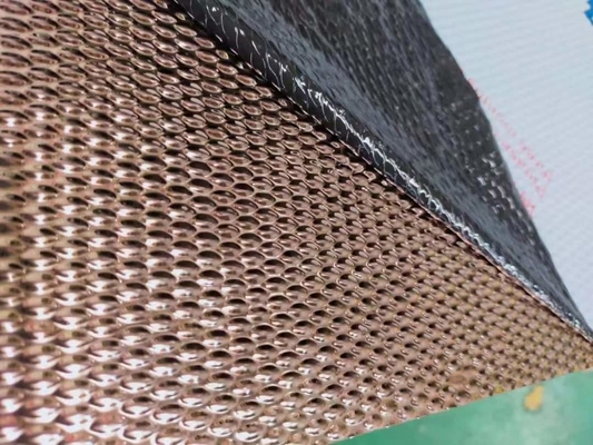 Rose Gold Mirror Honeycomb Pattern Embossed Stainless Steel Sheet