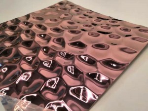 Mirror Stamped Stainless Steel Sheet SS201 Pvd Color Coating  Embossed Plate