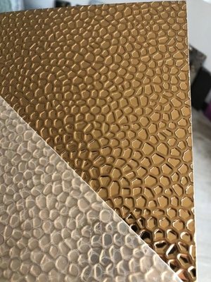 Gold Silver Mirror Stainless Steel Sheet Honeycomb Stamped