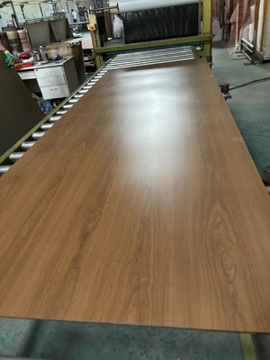 Imitation Solid Wood Grain Stainless Steel Sheets Hotel Decoration