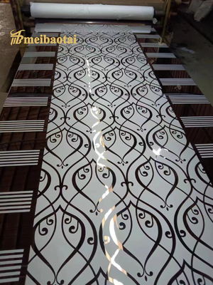 Mirror 4x8 Various Pattern Popular Etched Stainless Steel Decoratve Sheet
