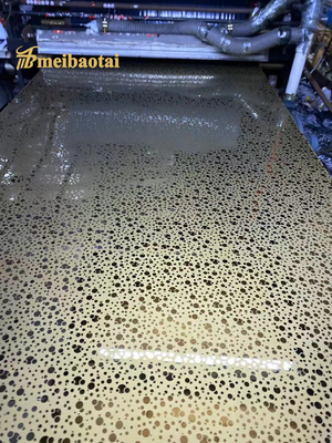 Gold Mirror Etched Client Pattern Stainless Steel Sheet