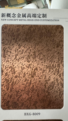 Ss304 Antique Color Etching Stainless Steel Sheet Decoration Plate