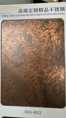 Ss304 Antique Color Etching Stainless Steel Sheet Decoration Plate