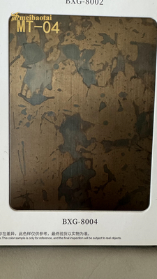 Hotel Wall Decoration Imitation Copper Ageing Stainless Steel Sheets