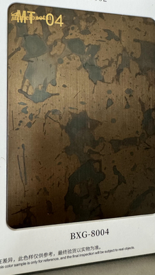 Hotel Wall Decoration Imitation Copper Ageing Stainless Steel Sheets
