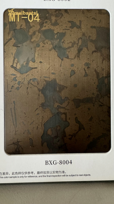 Hotel Wall Decoration Imitation Copper Ageing Stainless Steel Sheets