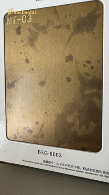 New Style Hairline Bronze Color Stainless Steel Sheet Decoration Plate