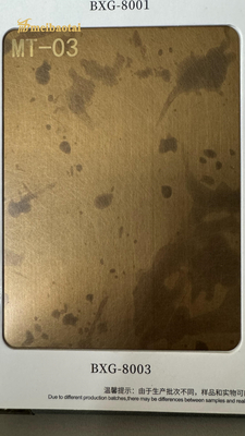 New Style Hairline Bronze Color Stainless Steel Sheet Decoration Plate