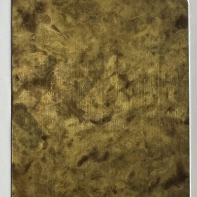SS201 304 0.8MM Imitation Brass Color Stainless Steel Sheet Decoration Hotel Plate