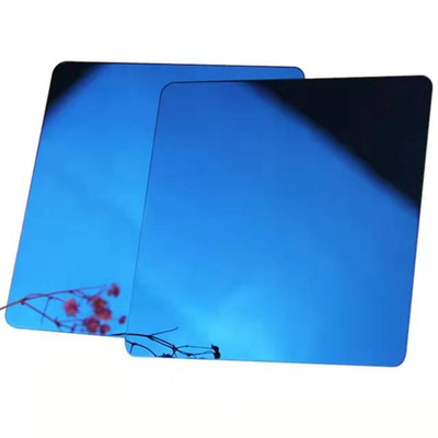 4*8FT Blue Mirror Pvd Color Coating Stainless Steel Sheet Decoration Plate