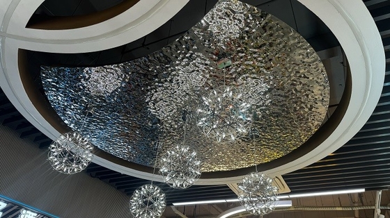 Mirror Water Ripple Stainless Steel Sheet Decoration Ceiling Hotel Room