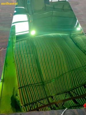 Green Mirror Coloured Stainless Steel Sheet For Decoration 304/201 Grade PVD Coating Sheet
