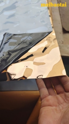 Customized Size Water Ripple Stainless Steel Sheet  0.65mm Thickness