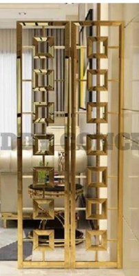 Gold Mirror Stainless Steel Room Divider Decoration Screen For Indoor And Outdoor