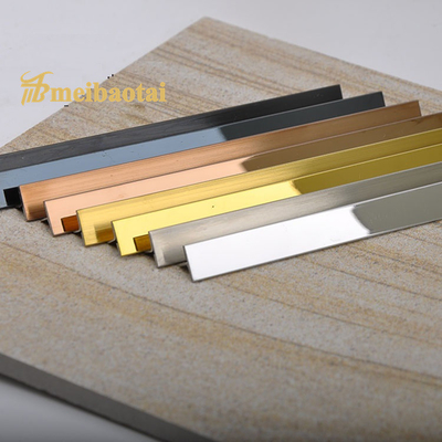 304 T Stainless Steel Profile T Shape Corner Tile Trim Length 2438mm/3048mm
