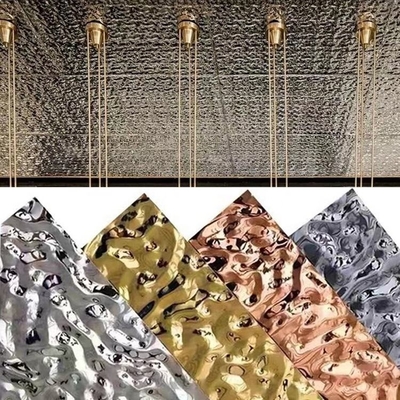 Silver Mirror Water Ripple Sheet Decoration Ceiling ASTM Standard