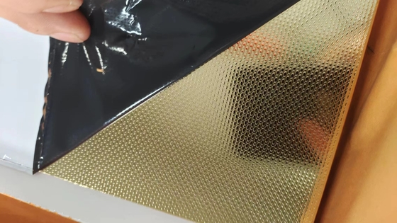 Mirror Stamped Stainless Steel Sheet PVD Color Coating Decoration Embossed Plate