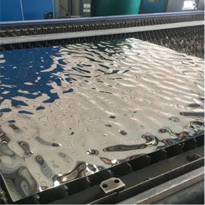 Silver Mirror Water Ripple Sheet Stainless Steel Plate Decoration Ceiling