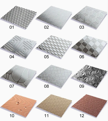 0.85mm Thickness Embossed Pattern Stainless Steel Sheet Decoration Plate