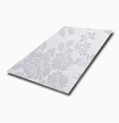 SS304 201 Flower Pattern Embossed Stainless Steel Sheet Decoration Plate