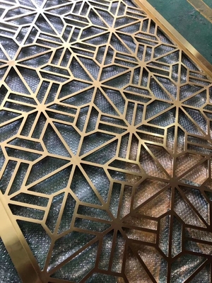 Antique Brass Stainless Steel Room Divider Wall Divider ODM Available