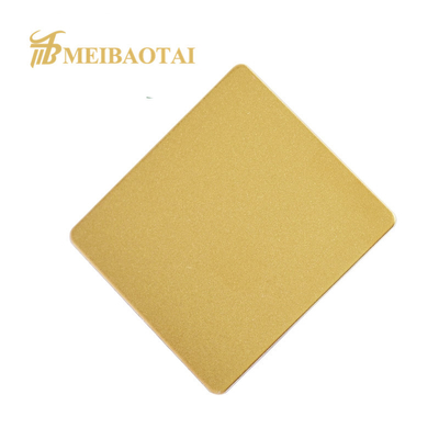 ASTM Gold Pvd Stainless Steel Sheet , Sandblasted Ss Decorative Sheets