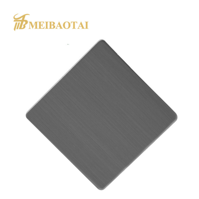 Black Hairline Stainless Steel Wall Panels 4x10 PVD Coated For Kicthen