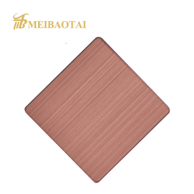 1000x2000mm Hairline Stainless Steel Sheet Rose Gold GB Standard