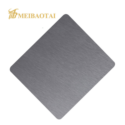 Black Hairline Stainless Steel Wall Panels 4x10 PVD Coated For Kicthen
