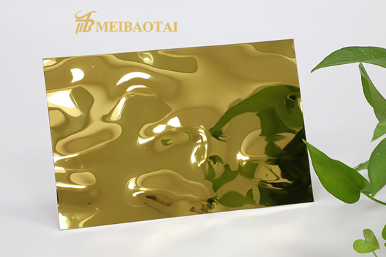 Water Ripple 201 Stainless Steel Decorative Wall Covering Sheets AISI Standard
