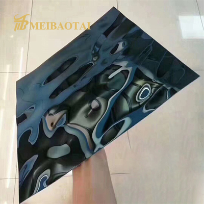 AISI 4*8FT Stainless Steel Color Sheet Blue Gold Black Silver Mirror For Ceiling Wall