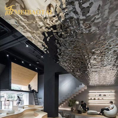 Ss304 201 0.65mm Mirror Water Ripple Sheet Decoration Ceiling,wall