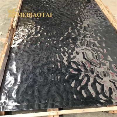 EN Water Ripple Steel Sheet , 201 Decorative Stainless Steel Panels 1m Width