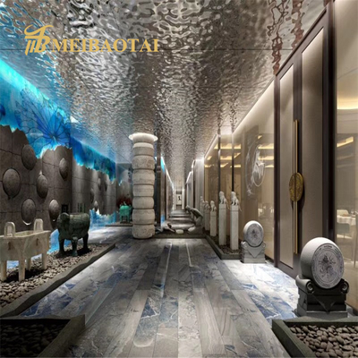 AISI Silver Mirror Water Ripple Stainles Steel Sheet 1000x2000mm