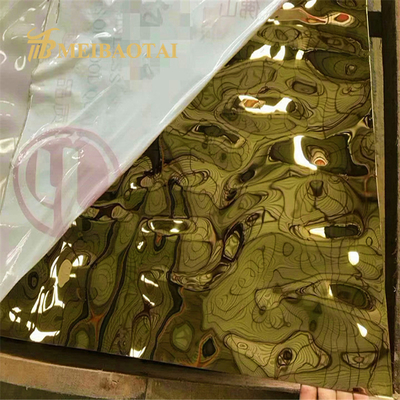 Gold Mirror Water Ripple Sheet Decoration Wall , Cup , Home , Ceiling