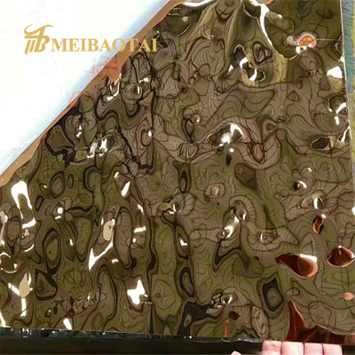 Ss304 201 0.65mm Mirror Water Ripple Sheet Decoration Ceiling,wall