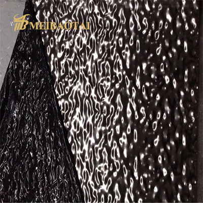 Decorative Water Ripple Stainless Steel Sheet With 70 Micron PVC Film