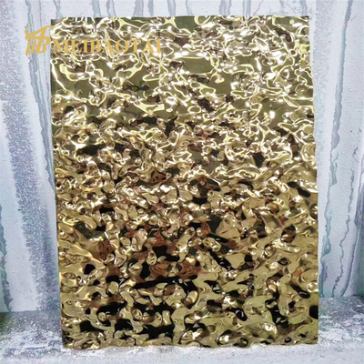 Gold Mirror Water Ripple Sheet Decoration Wall , Cup , Home , Ceiling