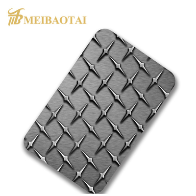 Pvd Embossed Stainless Steel Plate With 90 Micron Laser PVC Film